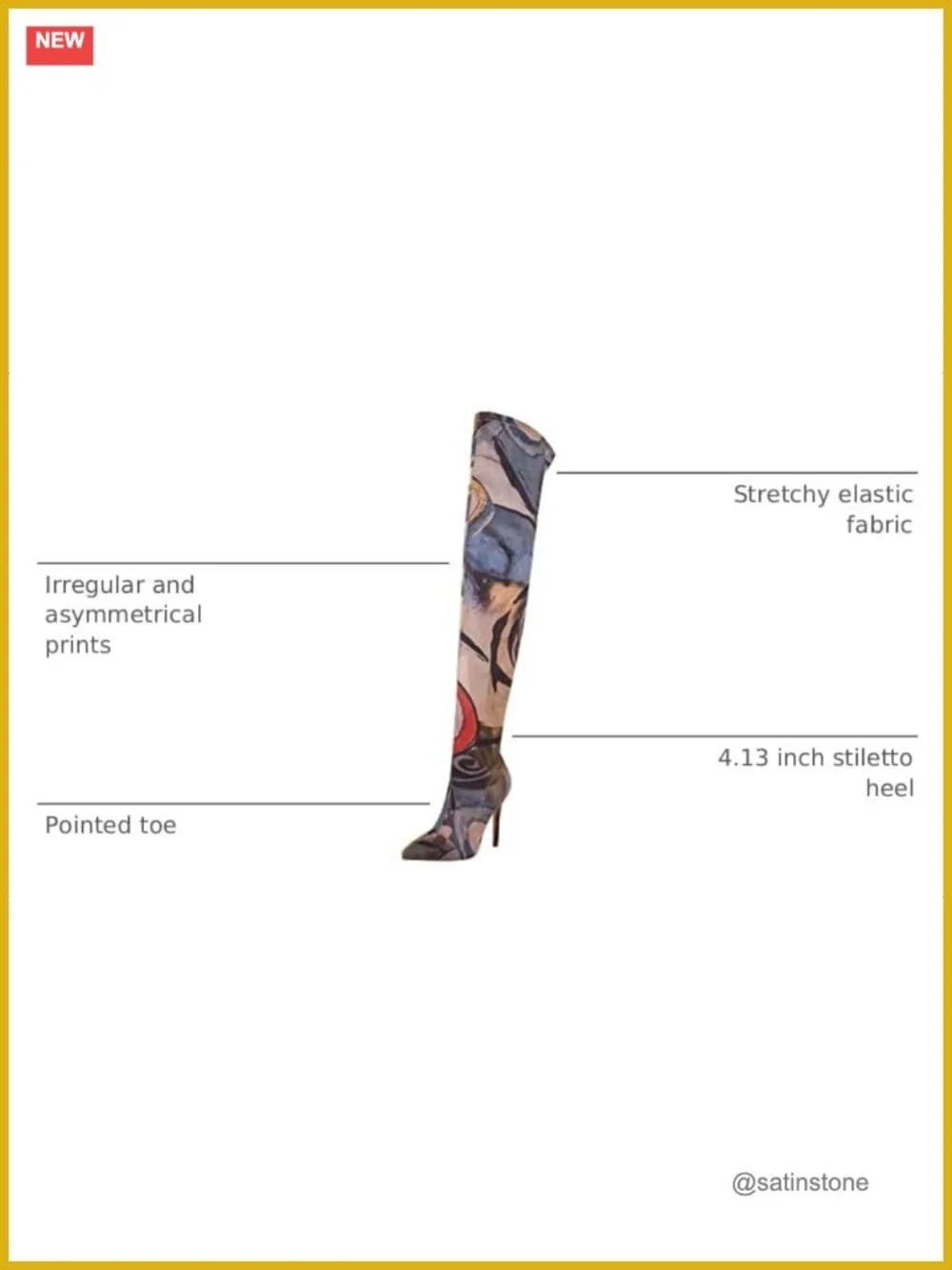 Stretchy Thigh High Boots Pointy Toe Stiletto Heel Over the Knee Boots